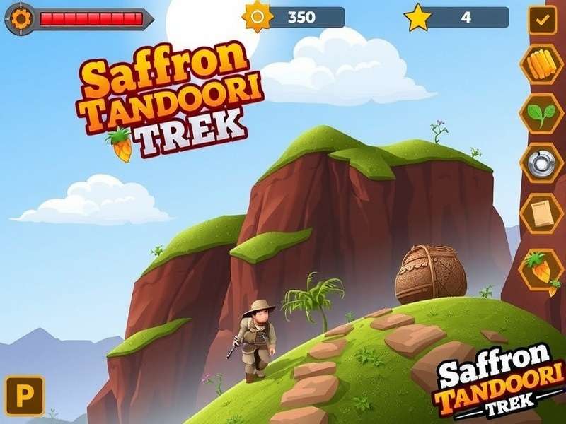 Exploring the Himalayas in Saffron Tandoori Trek Saffron Tandoori Trek Gameplay Screenshot